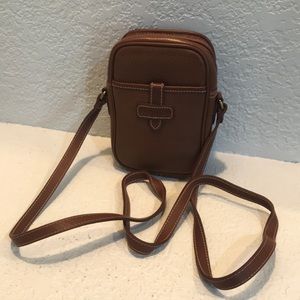 Portofino Brown Leather Crossbody Bag